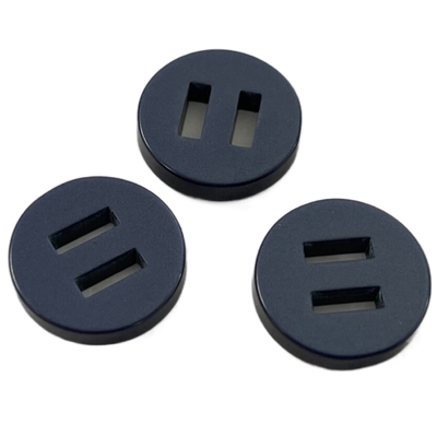Tombol Resin Plastik Slot Datar Ganda Dengan 2 Lubang Biru Tua 28L Berlaku Untuk Menjahit