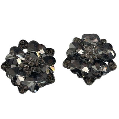40L Fancy Metal Shank Buttons 2.3g Dengan Faux Crystal Use Plastic Flower Buttons