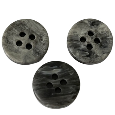 ODM / OEM Faux Marmer Polyester Button 17L Empat Lubang Tombol