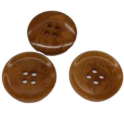 Dye Brown Color 36L Natural Corozo Buttons Dengan Rim Ramah Lingkungan
