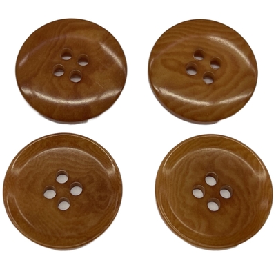 Dye Brown Color 36L Natural Corozo Buttons Dengan Rim Ramah Lingkungan