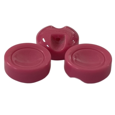Tombol Shank Merah Resin Plastik Dengan Sisi Depan Cekung Satu Lubang Di Bagian Belakang