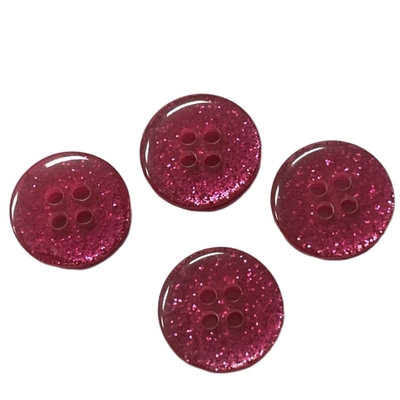 Shirt Red Glitter Buttons Empat Lubang Dengan Permukaan Cembung Ganda Dalam 28L Untuk Menjahit