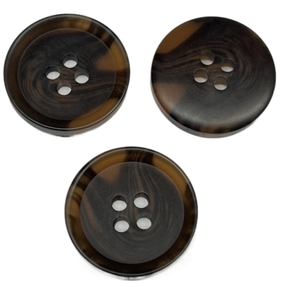 Tombol Mantel Plastik 32L 4 Lubang Faux Horn Desgin Dengan Rim