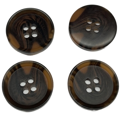 Tombol Mantel Plastik 32L 4 Lubang Faux Horn Desgin Dengan Rim