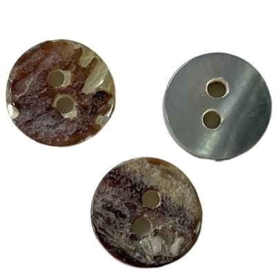 Jahit Dan Bahan DIY Tombol Shell Alami 16L Dua Lubang ODM