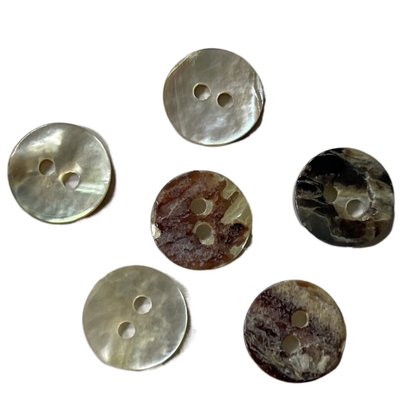 Jahit Dan Bahan DIY Tombol Shell Alami 16L Dua Lubang ODM