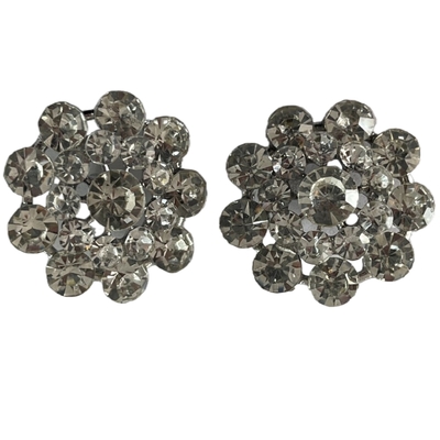 38L Fancy Plastic Buttons Faux Diamond Dengan Metal Shank Untuk Bahan Diy Kemeja