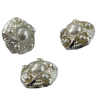 Tombol Kemeja Pearl Metal Shank MOP Digunakan Untuk Aksesoris Jahit DIY