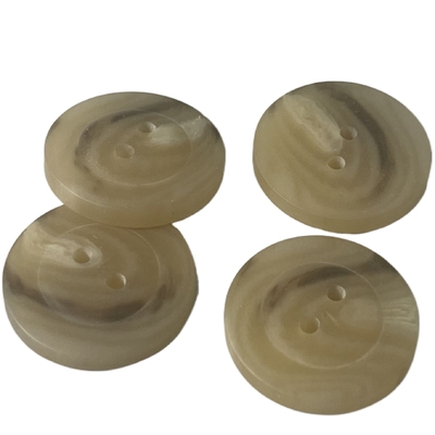 Kancing Mantel Plastik 4 Lubang Warna Coklat 25mm Digunakan Untuk Jaket Sweater Mantel