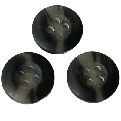 14mm Faux Horn Buttons Warna Abu-abu Digunakan Pada Pakaian Luar Jaket Mantel