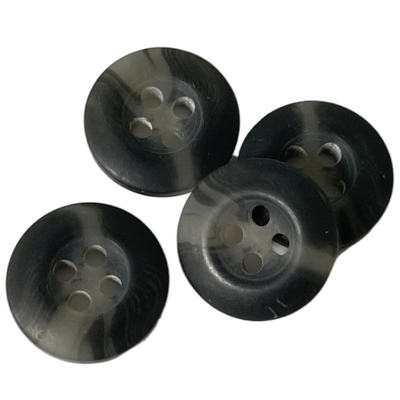14mm Faux Horn Buttons Warna Abu-abu Digunakan Pada Pakaian Luar Jaket Mantel