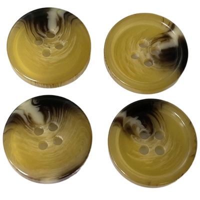 ODM Rim Warna Kuning Tombol Tanduk Palsu Aksesori Garmen 30L